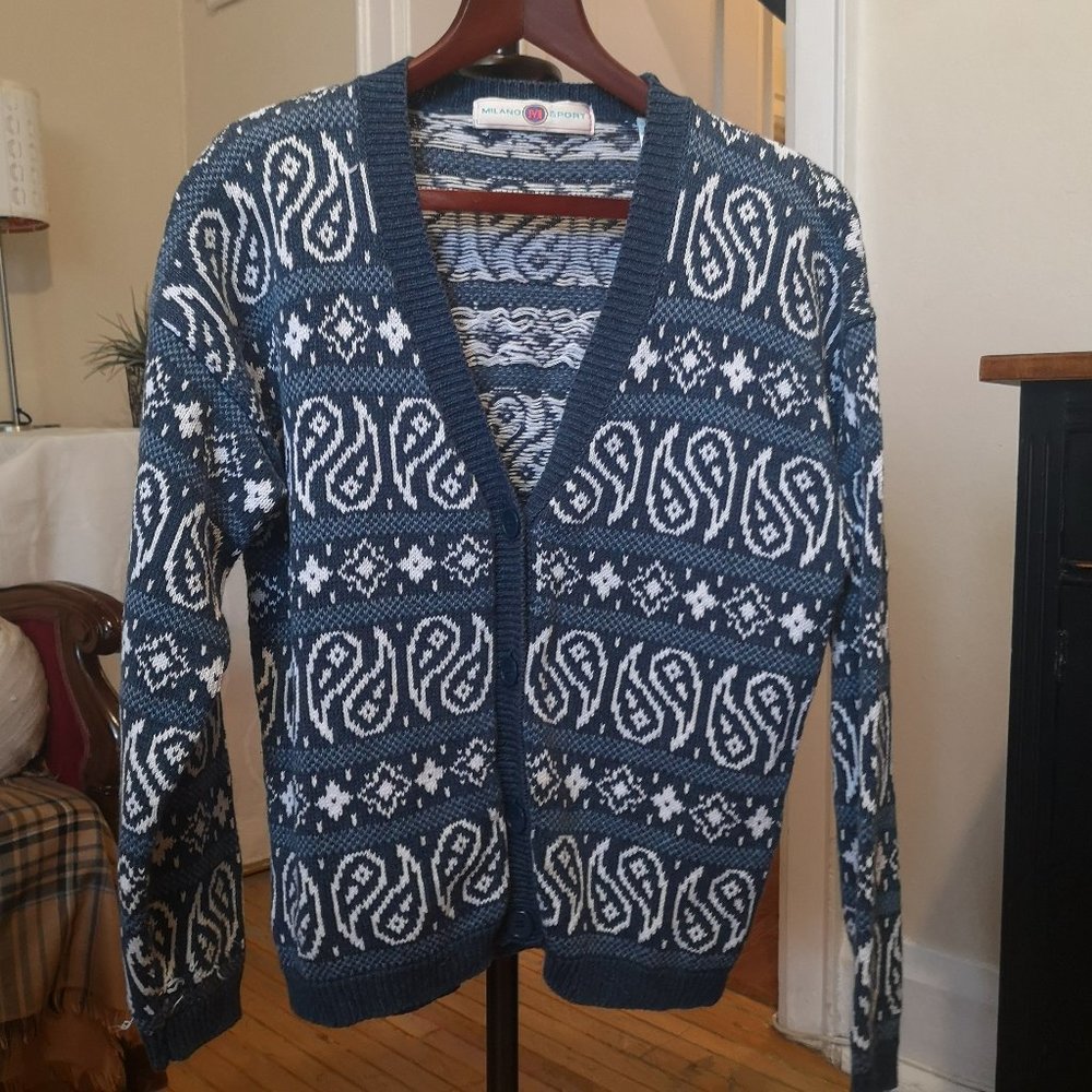 2/$40 Milano Sport v-neck button oversize cardigan sweater